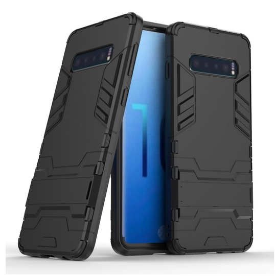 Samsung Galaxy S10 cool guard takatuki hybrid suojakotelo - Musta