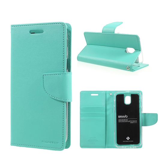MERCURY GOOSPERY Samsung Galaxy J5 (2017) elegantti nahkakotelo - Turkoosi