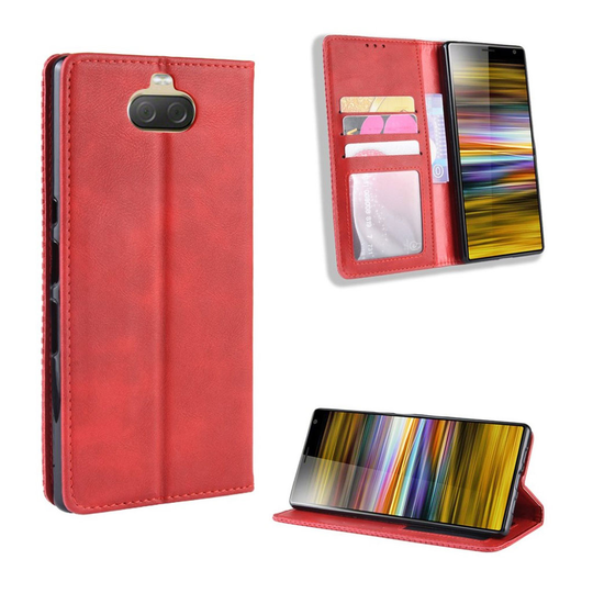 Sony Xperia 10 Plus vintage style case - Red