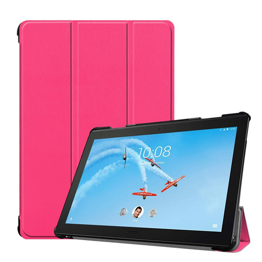 Lenovo Tab P10 tuki nahkainen flip suojakotelo - Rose