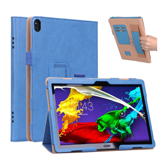 Lenovo Tab P10 leather case - Blue