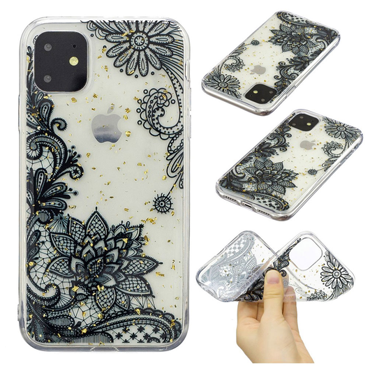 Deco iPhone 11 Pro Max kuoret - Musta Pitsi