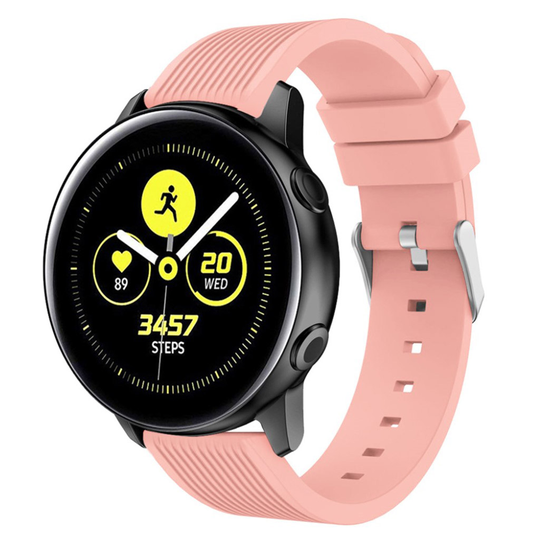 Samsung Galaxy Watch Active stripe silicone watch band - Pink