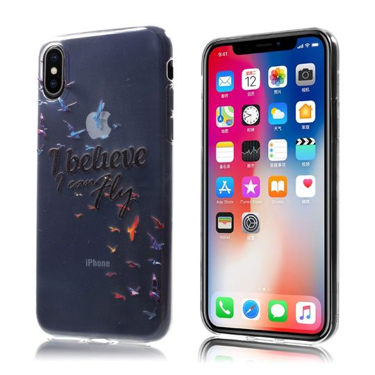 iPhone X uniikki suojakuori - Lentävät linnut