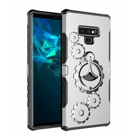 Samsung Galaxy Note9 Cool Gear Hybriidi Muovi Takasuoja Kuori Jalkatuella - Hopea