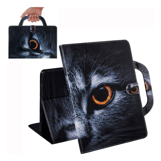 Samsung Galaxy Tab A 10.1 (2019) portable pattern leather case - Cat Eye