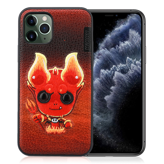 Nimmy Monster iPhone 11 Pro Embroidered Cover - Red