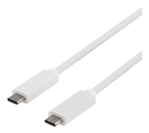 USB 3.1 -kaapeli, Gen 1, Type C - Type C, 0,5 M, 3A, Valkoinen