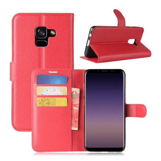 Samsung Galaxy A8 (2018) litsipintainen suojakotelo - Punainen