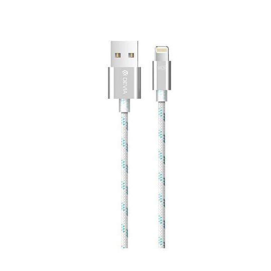 Devia iWonder iPhone Lightning / Micro USB latauskaapeli - Hopea