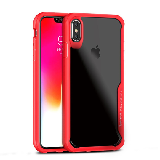 iPhone 9 Plus IPAKY Iskukestävä Hybriidi Muovinen Takasuojakuori - Punainen