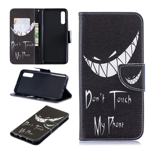 Samsung Galaxy A50 pattern leather case - Do Not Touch My Phone