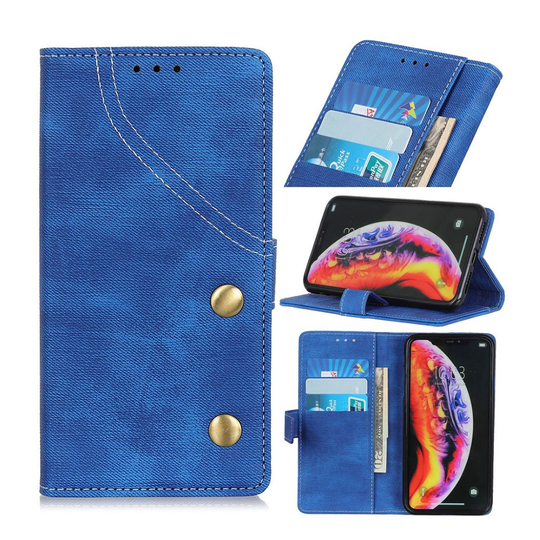 OnePlus 7 Pro jeans leather case - Blue