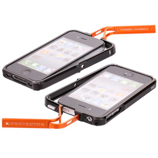 FiiO X-Fighter (Musta - Oranssi) Alumiininen Bumper - iPhone 4/4S