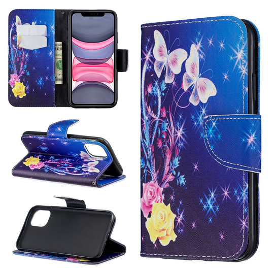 Wonderland iPhone 11 kotelot - Valkoiset Perhoset ja Kukat