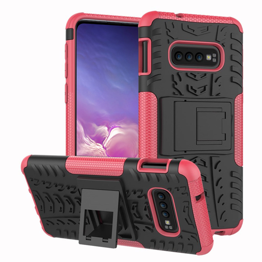 Samsung Galaxy S10e hieno rengaskuvioitu hybridi suojakotelo - Ruusu