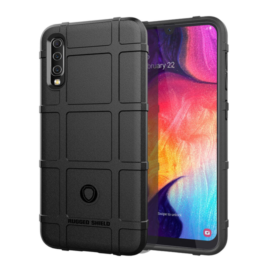 Samsung Galaxy A50 rugged square grid case - Black