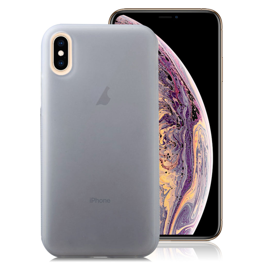 iPhone 9 Plus Liukuestoinen Joustava Silikooni Muovinen Takasuoja Kuori - Valkoinen