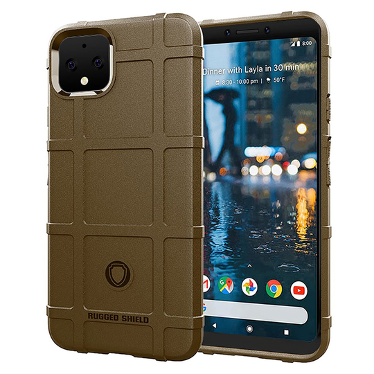 Rugged Shield Google Pixel 4 XL kuoret - Ruskea