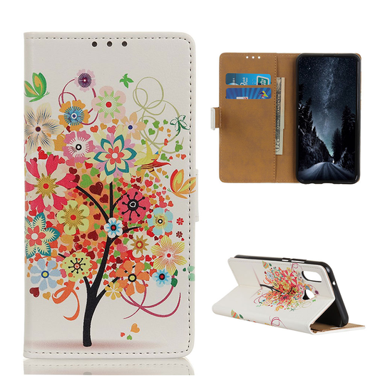 Samsung Galaxy A40 pattern leather case - Flowered Tree