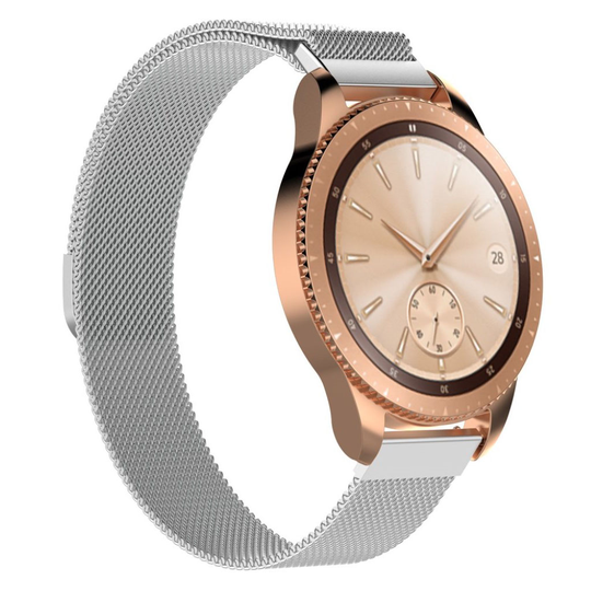 Samsung Galaxy Watch (42mm) luksus milanese ruostumaton teräs kellon vaihto ranneke - Hopea