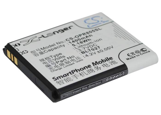 OPPO R803 akku 1400mAh/5.18Wh