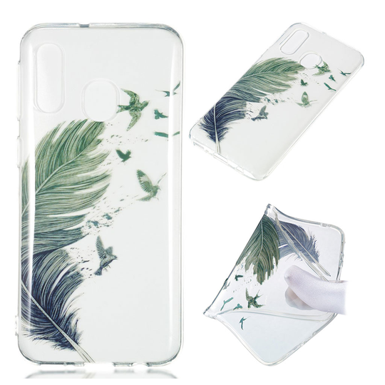 Samsung Galaxy A40 pattern case - Feather and Bird