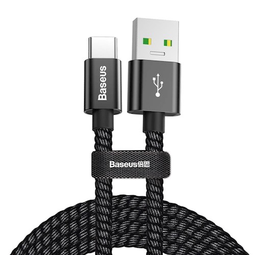Baseus Double Fast USB - USB-C kaapeli 5A 1m - musta