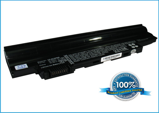 Acer Aspire One D255 D262 722 One Happy One Happy2 yhteensopiva akku - 4400 mAh Musta