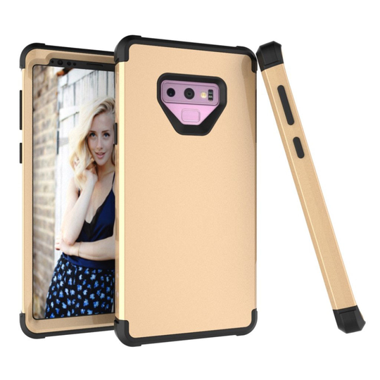 Samsung Galaxy Note9 Pölyvarma Iskukestävä Hybriidi Muovinen Takasuoja Kuori - Kulta
