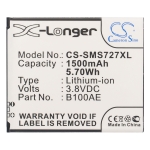 Samsung Galaxy Ace 3 Galaxy Ace 3 3G GT-S7270L GT-S7270 GT-S7272 yhteensopiva akku 1500 mAh