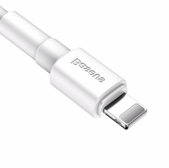 Baseus Mini white Lightning-kaapeli 2 4A valkoinen