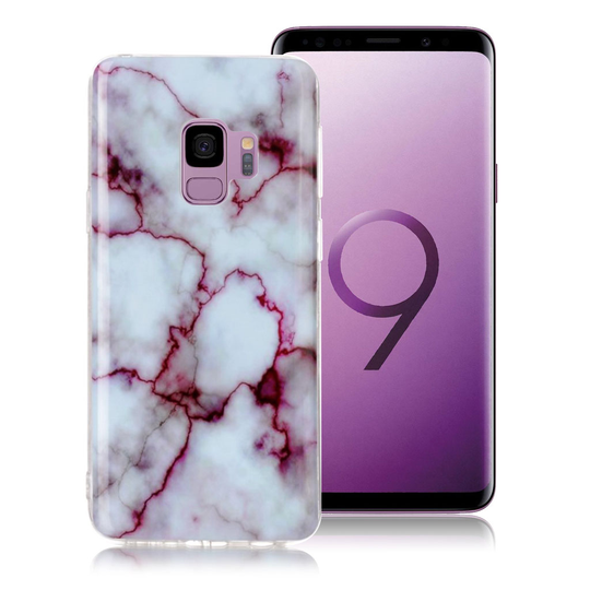 Samsung Galaxy S9 Kuviollinen IMD Pehmeä TPU Takasuoja Kuori - Violetti