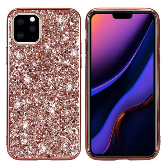Glitter iPhone 11 Pro kuoret - Ruusukulta
