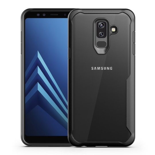 Samsung Galaxy A6 Plus Hybriidi PC ja TPU Takasuoja Kuori - Musta