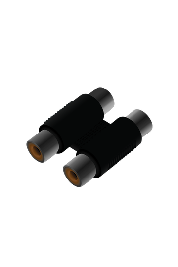 RCA Adapter 2xfemale - 2xfemale Stereo, Black