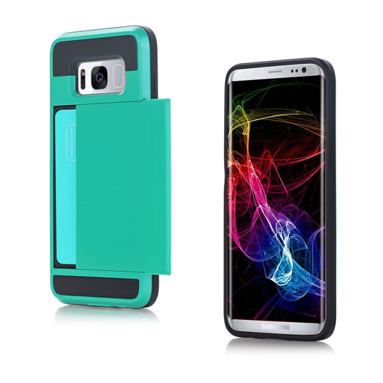 Samsung Galaxy S8+ Joustava Hybridi Muovikuori - Syaani