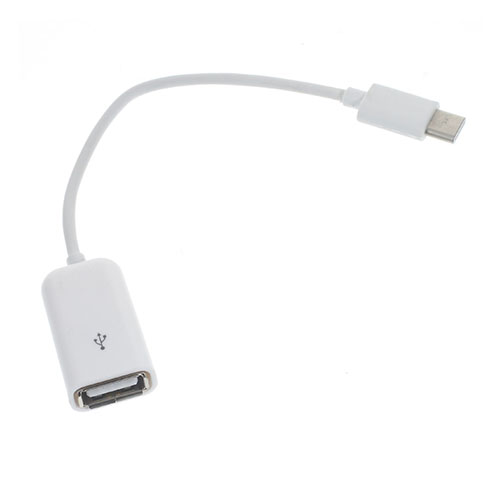 Usb 3.1 tyyppi-c uros - usb 2.0 naaras otg kaapeli - valkoinen