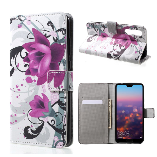 Huawei P20 persoonallinen suojakotelo - Pinkit kukat