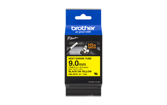 BROTHER B-ON-W HEAT SHRINK TUBE 9MM YELLOW