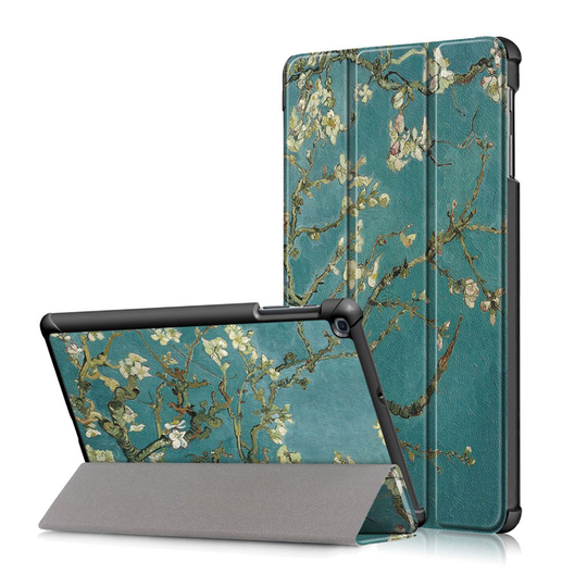 Samsung Galaxy Tab A 10.1 (2019) tri-fold pattern leather case - Wintersweet