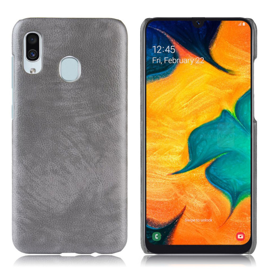 Samsung Galaxy A20e litchi coated case - Grey
