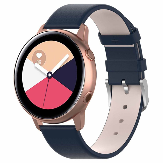 20mm Samsung Galaxy Watch Active leather watch band - Blue