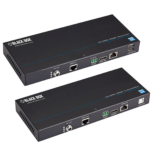 BLACK BOX VX1000 SERIES EXTENDER KIT - 4K, HDMI, HDBASET, USB