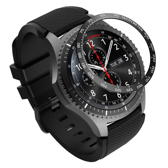 Samsung Gear S3 Frontier stylish metal watch frame - Black / White