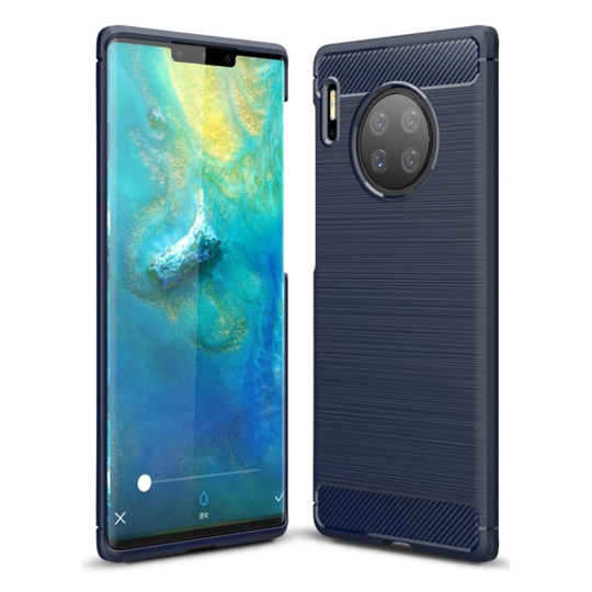 Carbon Flex Huawei Mate 30 Pro kuoret - Laivastonsininen