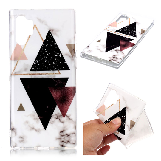 Marble Samsung Galaxy Note 10 Pro kuoret - Tumma kolmio marmori