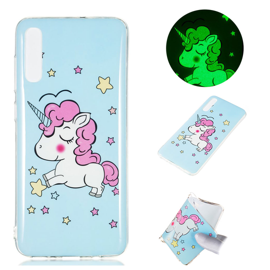 Samsung Galaxy A70 luminous pattern case - Shy Unicorn