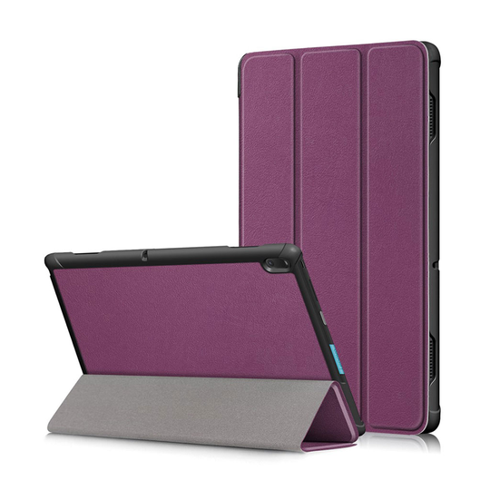 Lenovo Tab E10 iskunkestävä nahkainen suojakotelo - Violetti