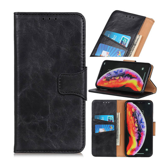 Crazy Horse Samsung Galaxy A40 leather case - Black